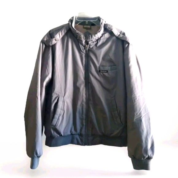 Members Only Classic Gray Bomber Zip-up Jacket Size 42 - Picture 1 of 10